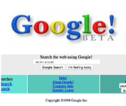 Google webpage